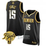 Camiseta Denver Nuggets Nikola Jokic NO 15 Ciudad 2023 NBA Finals Negro